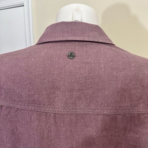 prAna Aster Button Front Tunic‎ - Women's Dark Mauve size small, Hemp Blend - Picture 7 of 10